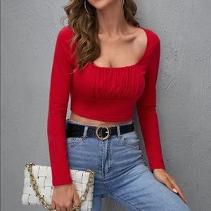 Ruched crop top